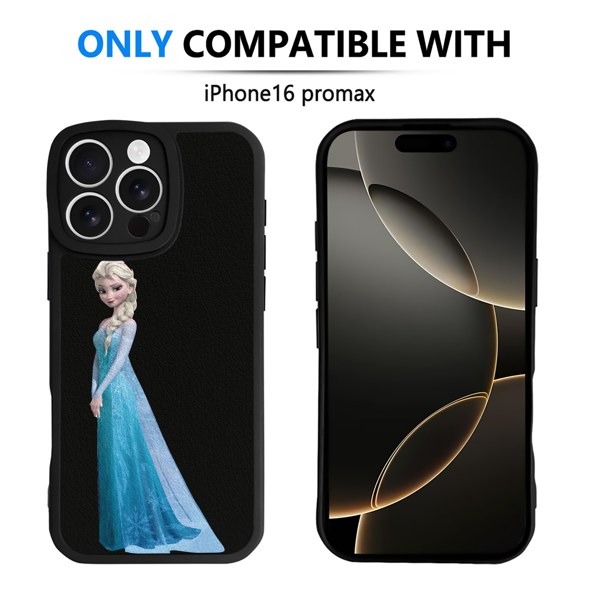（画像用） アナと雪の女王 アンナ エルサ Frozen Anna Elsa 【iPhone 16シリーズ対応】シリコンスマホケース（レザー調） 材質：シリコン